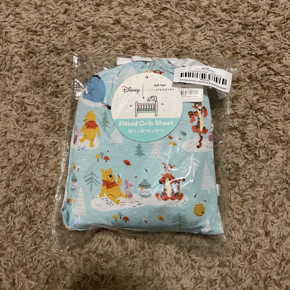 Little Sleepies Winnie the Pooh crib sheets NWT
